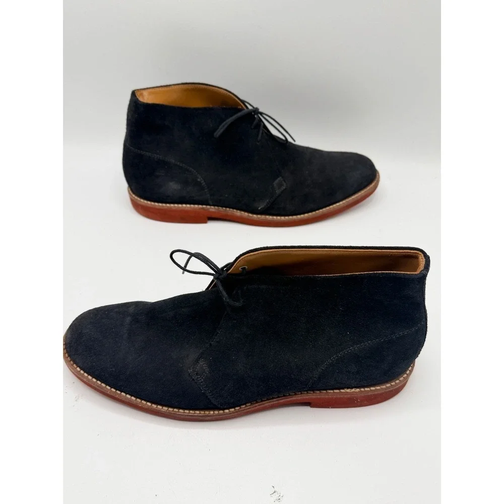Walk-Over Mens Suede Chukka Boots Black Red Brick Sole 35010I Size 12 No Box